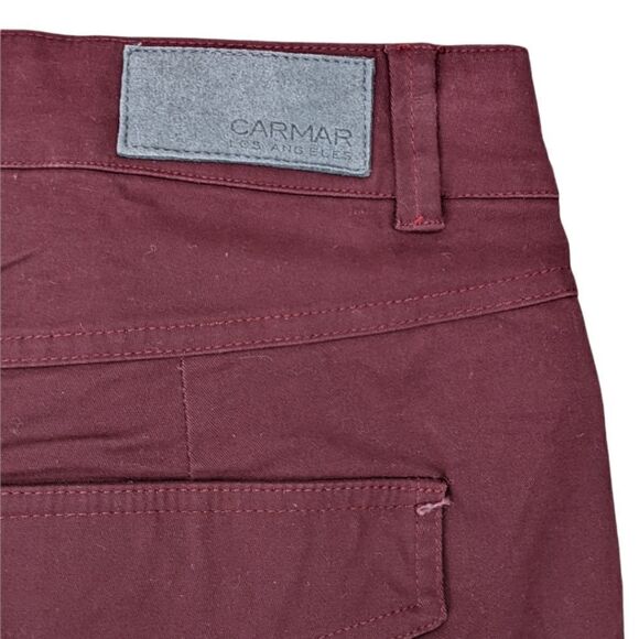 NWT Carmar Women's Burgundy Ankle Zip Pants Size 4 - Picture 5 of 9